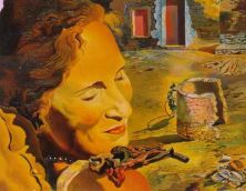 Haga click para ver la imagen ampliada 1933_13_portrait of gala with two lamb chops balanced on her shoulder 1933.jpg